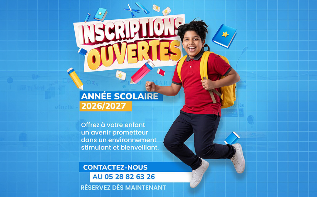 Les inscriptions pour l’année scolaire 2026 2027 sont ouvertes